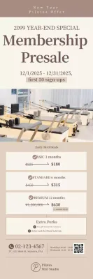 Promoção de Pilates Moderno Bege