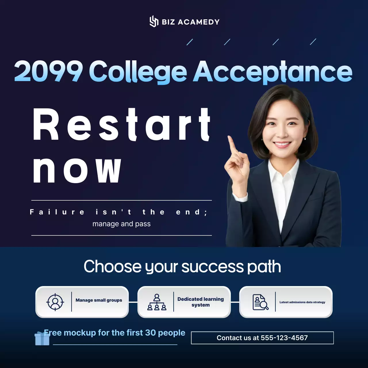 Blue Modern Education Advertisement