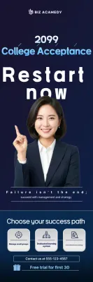 Anúncio da Blue Modern Education