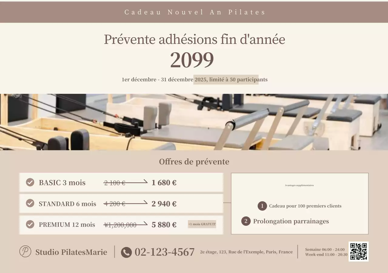 Promotion Pilates moderne beige