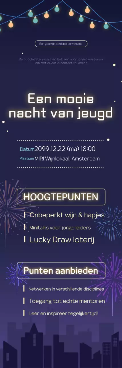 Navy Modern Jeugd Evenement