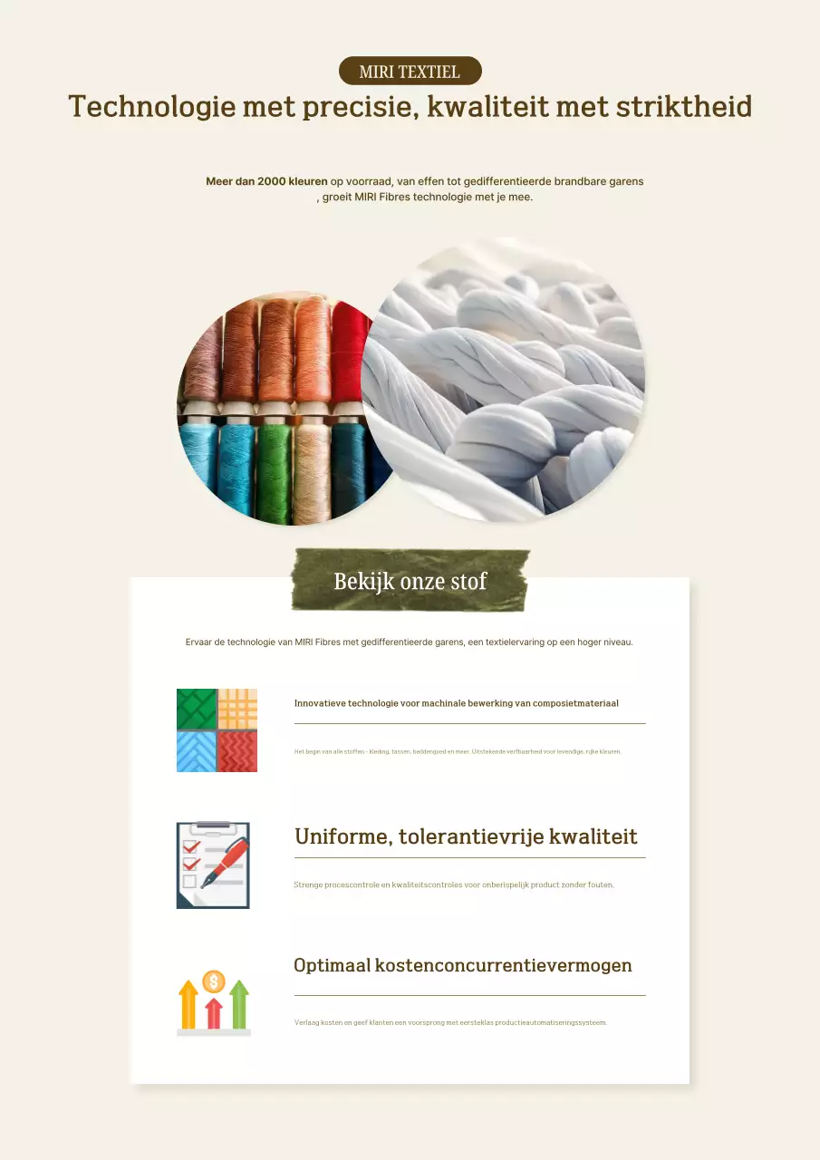 Promotie van beige eenvoudige textielproducten