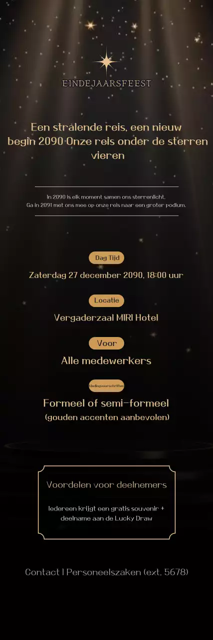Zwart luxe eindejaarsfeest
