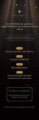Zwart luxe eindejaarsfeest
