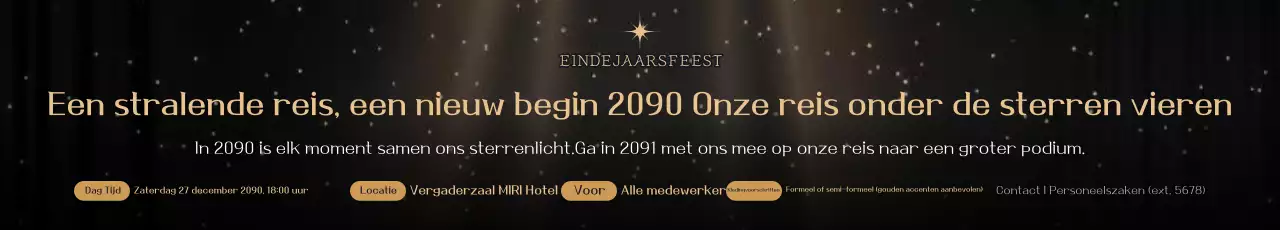 Zwart luxe eindejaarsfeest