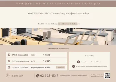 Beige Modern Pilates Promotie