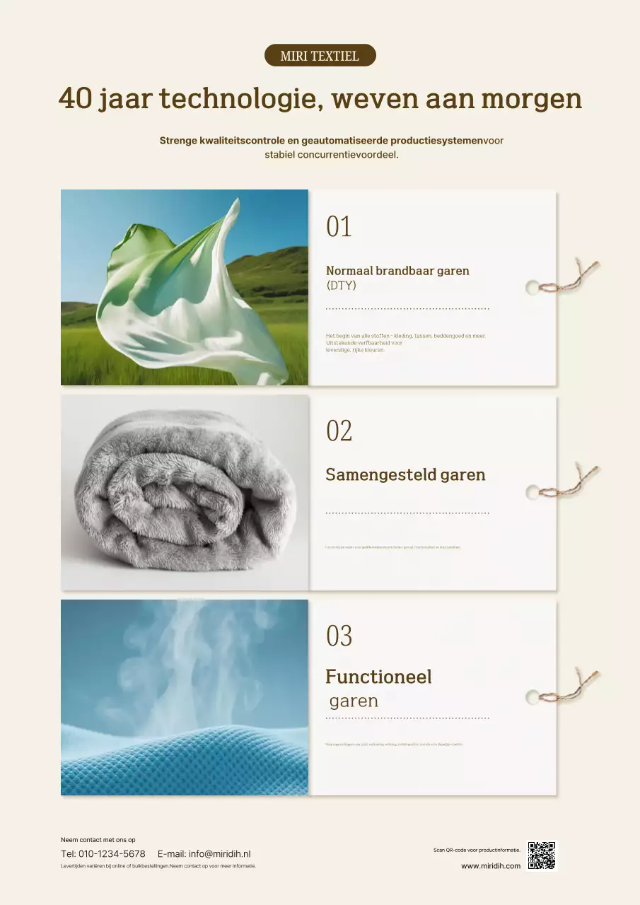 Promotie van beige eenvoudige textielproducten