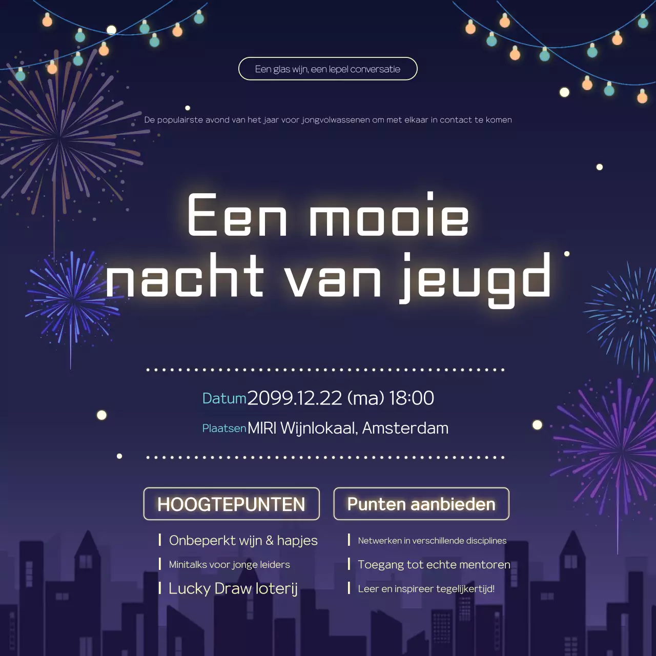 Navy Modern Jeugd Evenement