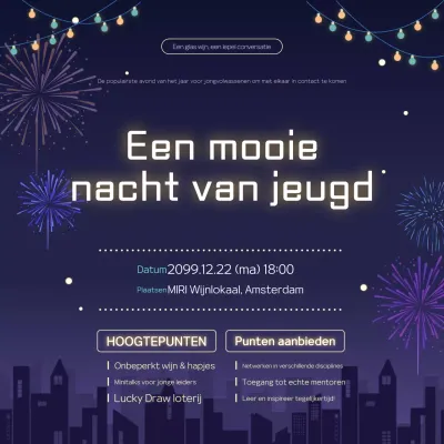 Navy Modern Jeugd Evenement