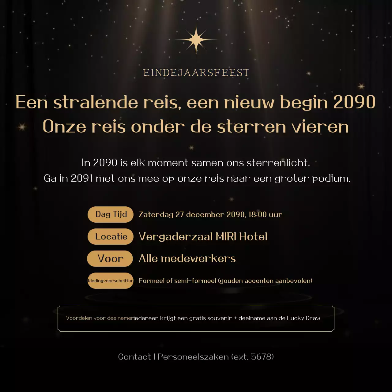 Zwart luxe eindejaarsfeest