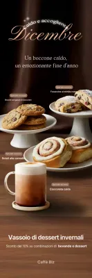 Pubblicità di dessert di lusso marrone