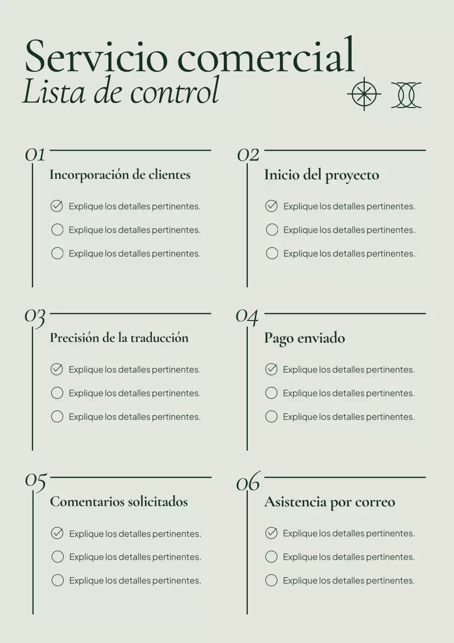 Lista de verificación de negocios minimalistas ecológicos