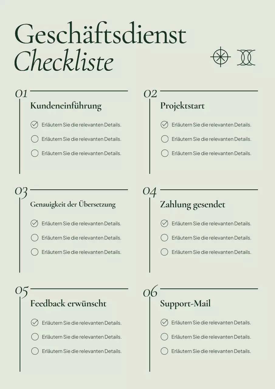 Checkliste für ein umweltfreundliches Minimalunternehmen
