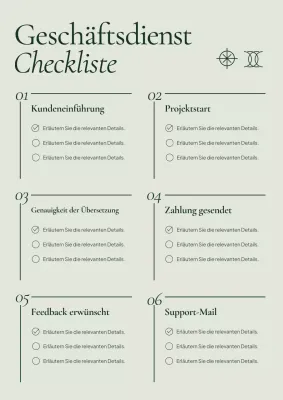Checkliste für ein umweltfreundliches Minimalunternehmen