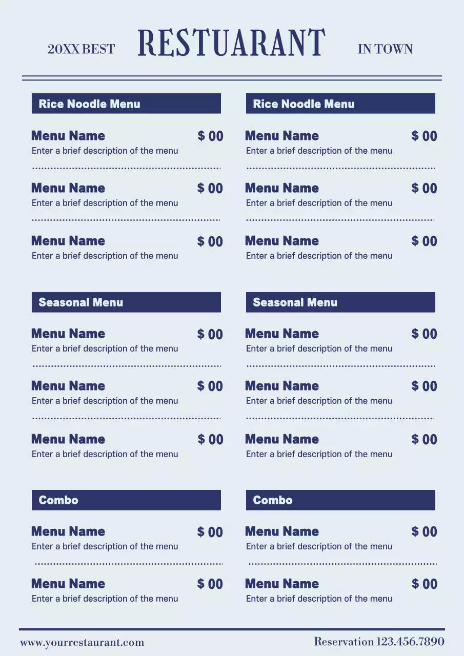 Beige Vintage Vietnamese Menu Promotion Poster