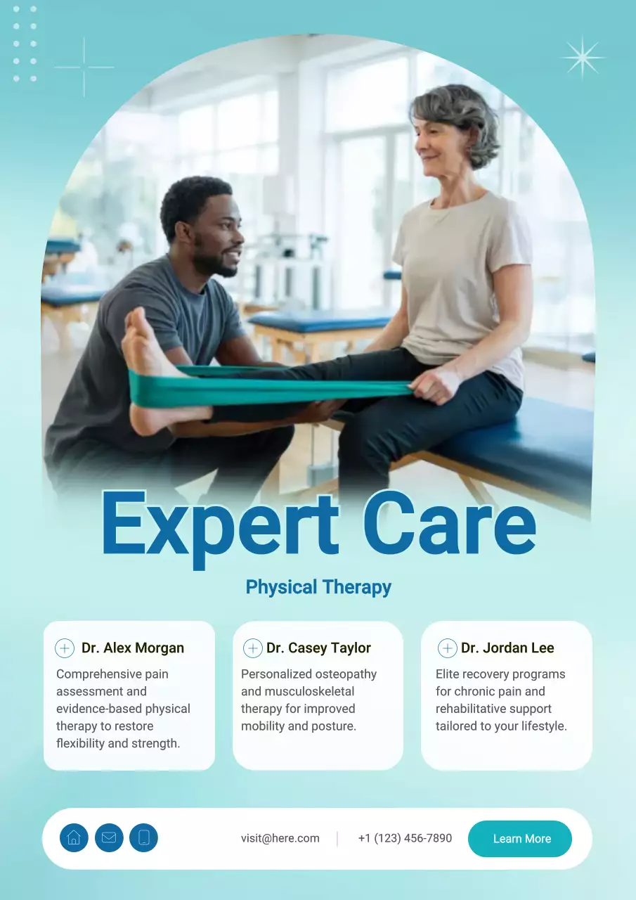 Teal Modern Physical Therapy Promotion
