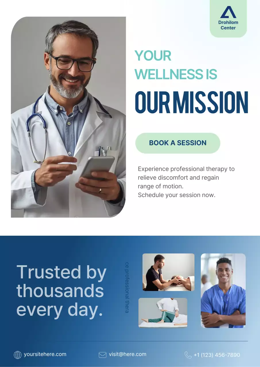 Blue Modern Physical Therapy Promotion