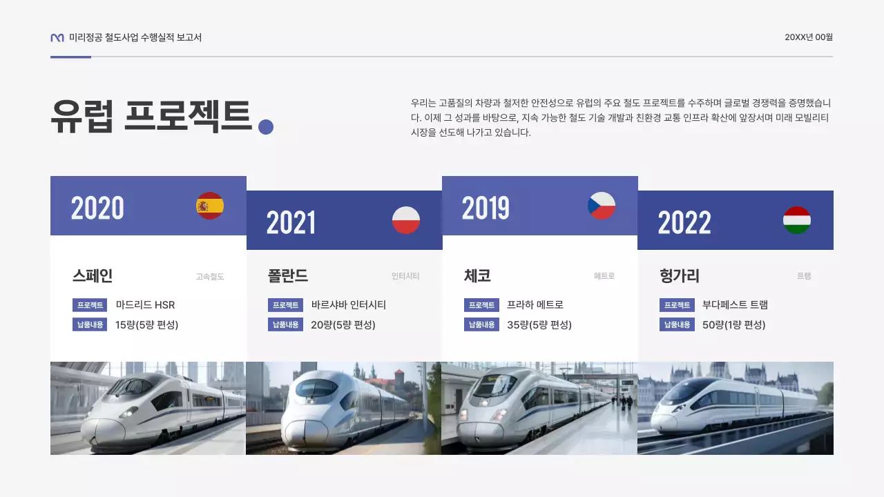 파랑 모던 철도 보고서