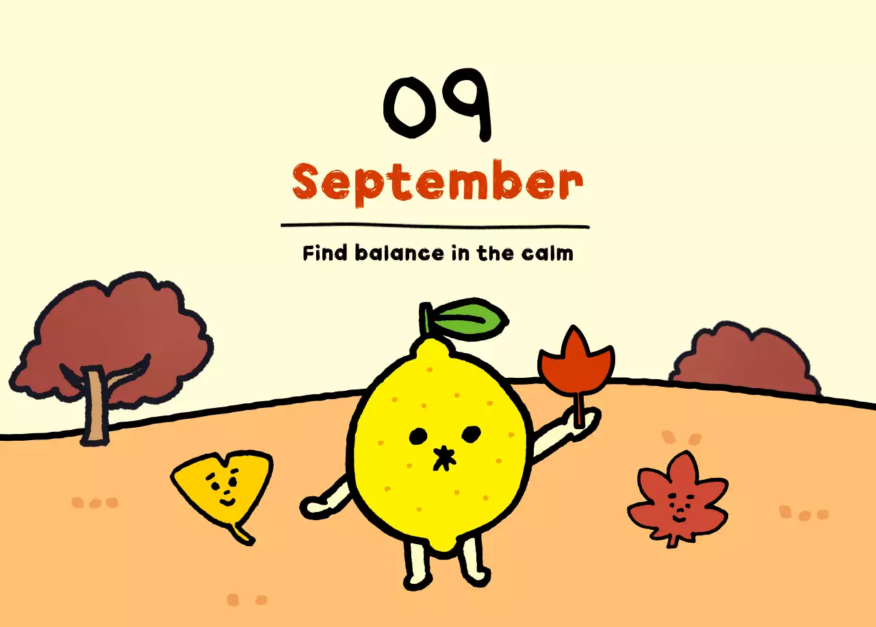 하늘색 아기자기한 달력 캘린더