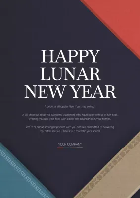 Navy Traditional New Year Announcement Poster