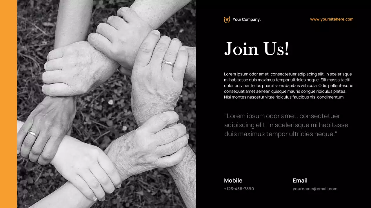 Orange Modern Fundraising Proposal Presentation