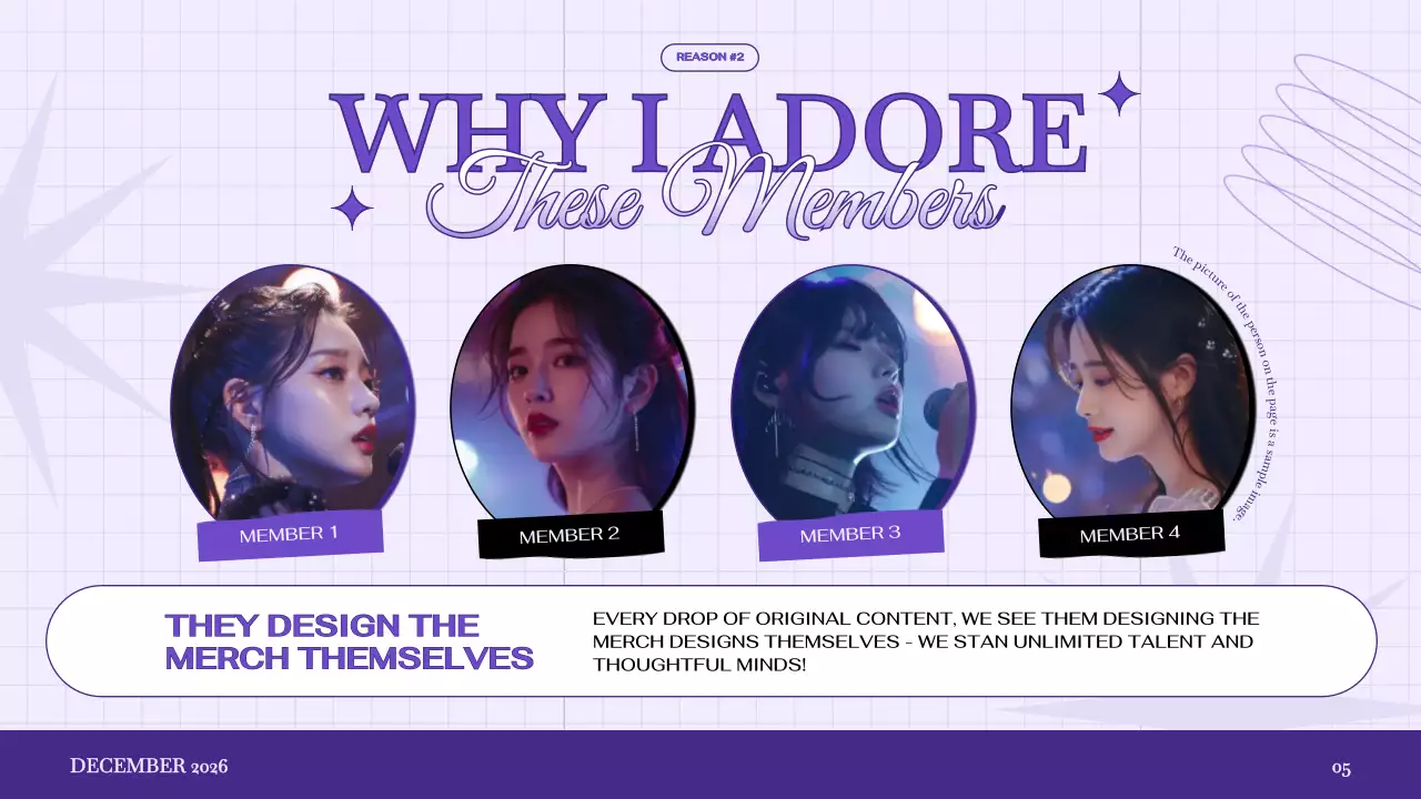 Purple Elegant Members Newsletter Presentation