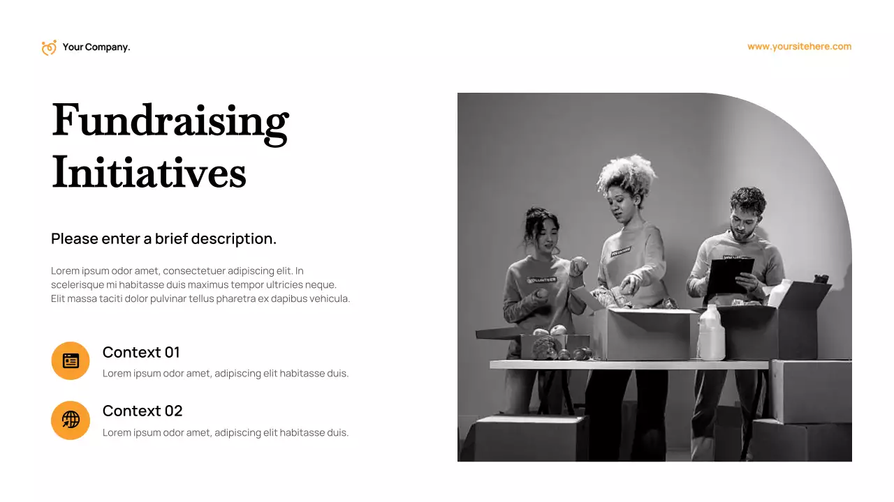 Orange Modern Fundraising Proposal Presentation