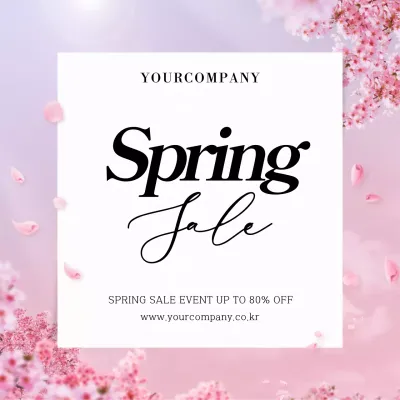 Pink Elegant Spring Promotion Social Media Post