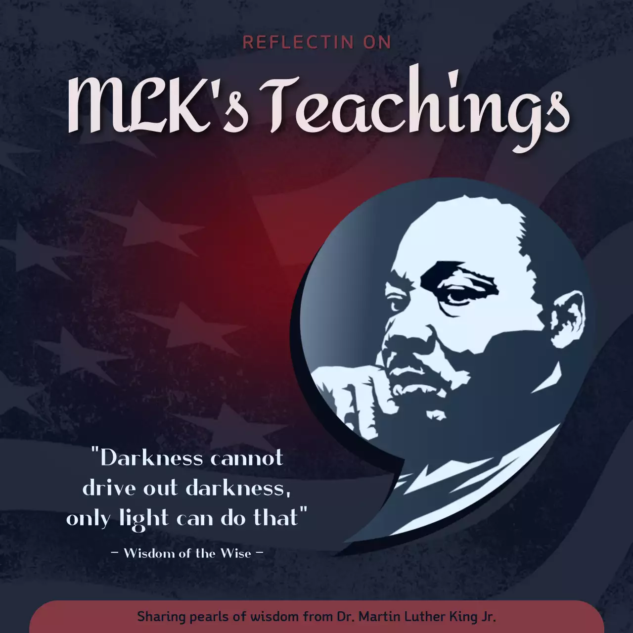 navy vintage wisdom announcement