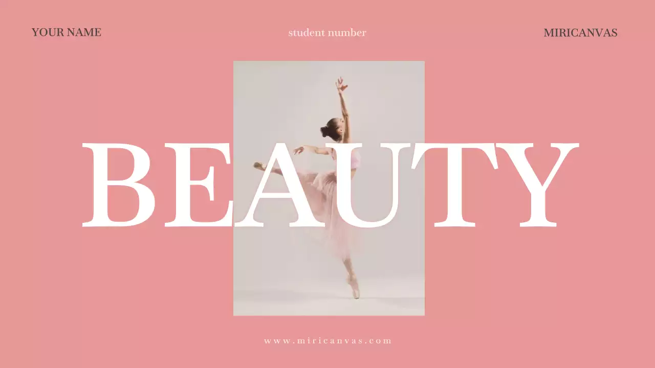 ピンク 上品 バレエ 資料 プレゼンテーション