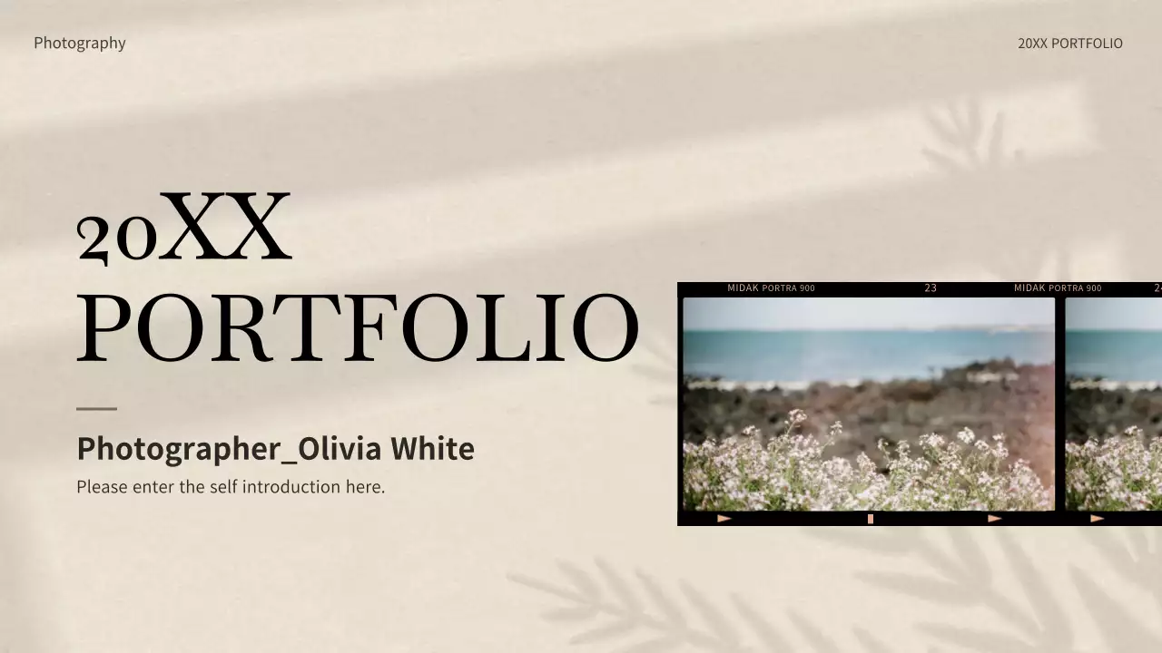 Portfolio of film camera concepts in beige