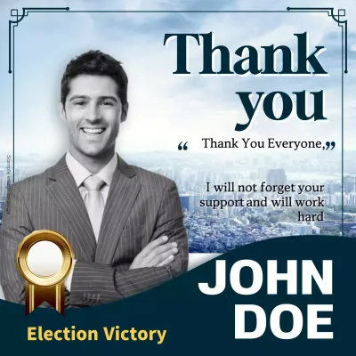 Navy Professional Election Announcement Social Media Post