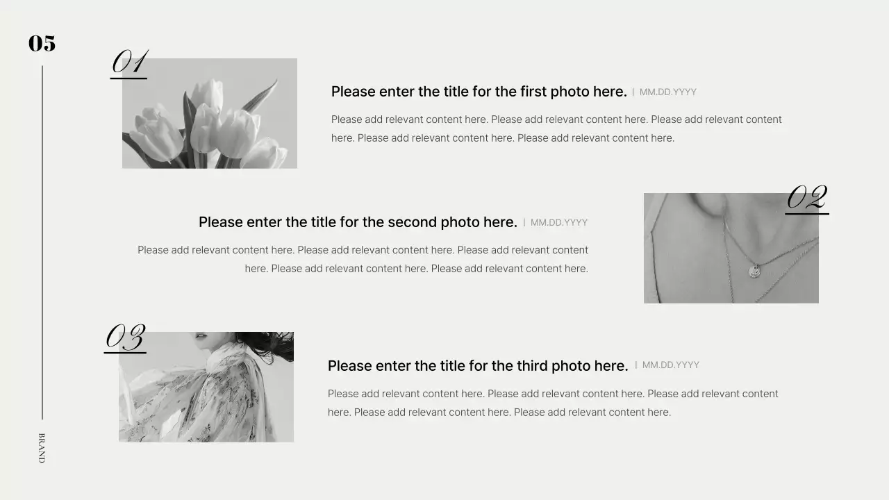 흑백의 모던한 브랜드 소개서