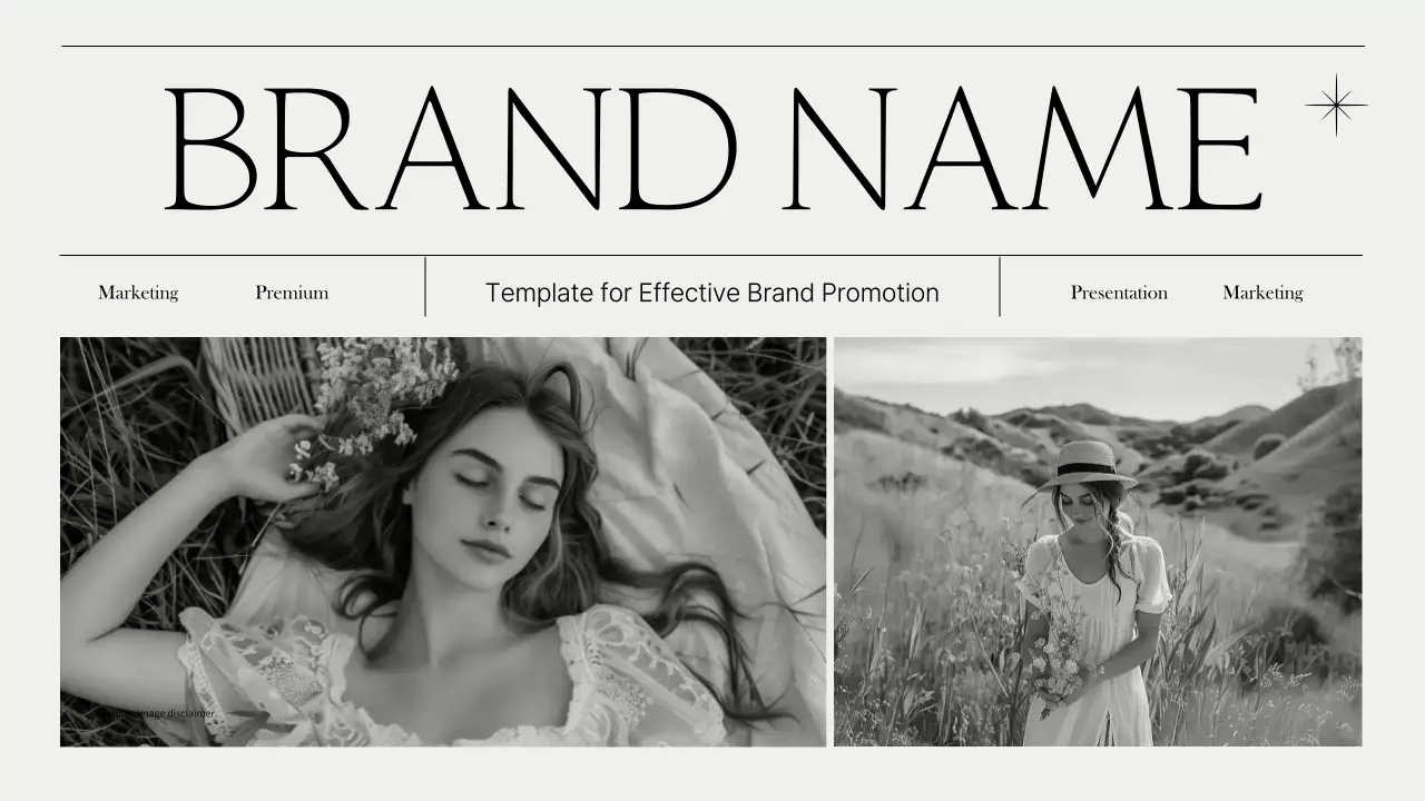 흑백의 모던한 브랜드 소개서