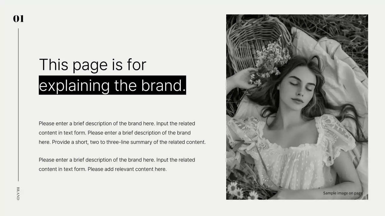 흑백의 모던한 브랜드 소개서