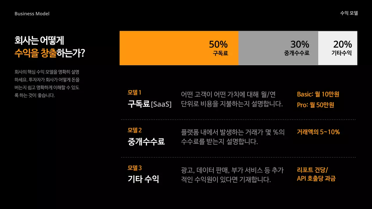 주황 모던 비즈니스 제안서 IR