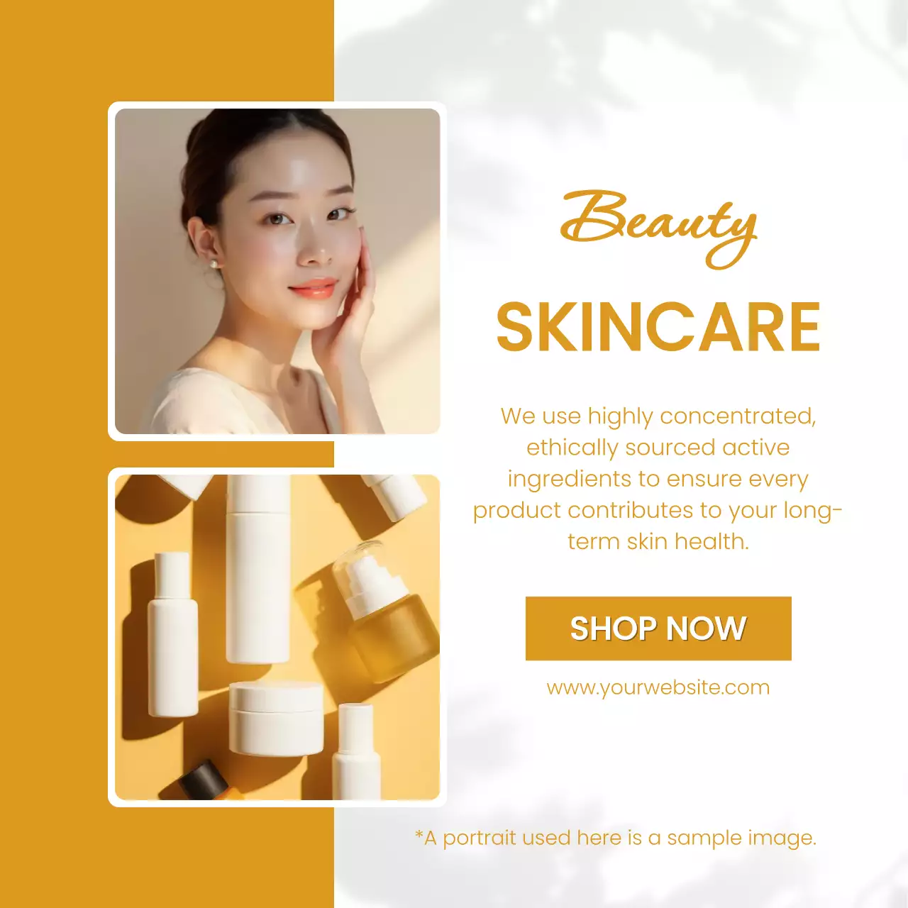 주황 모던 스킨케어 광고
