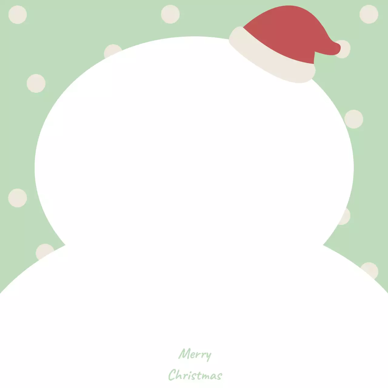 연두 심플 크리스마스 눈사람