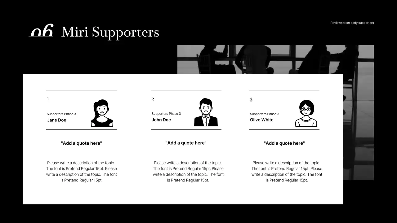 Black Minimal Performance Report Document Presentation