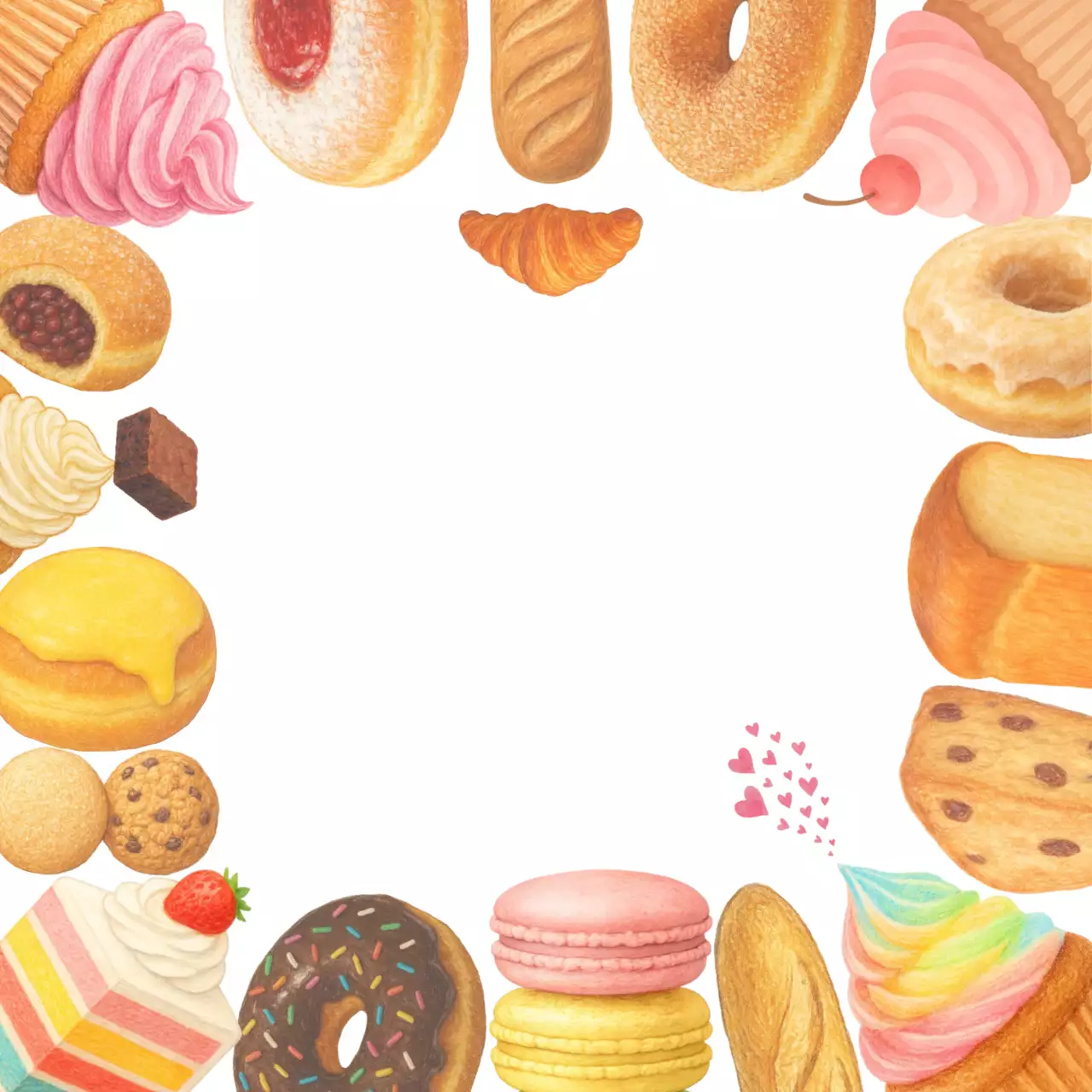 베이지 핑크 다양한 고급 베이커리 나눔 챌린지