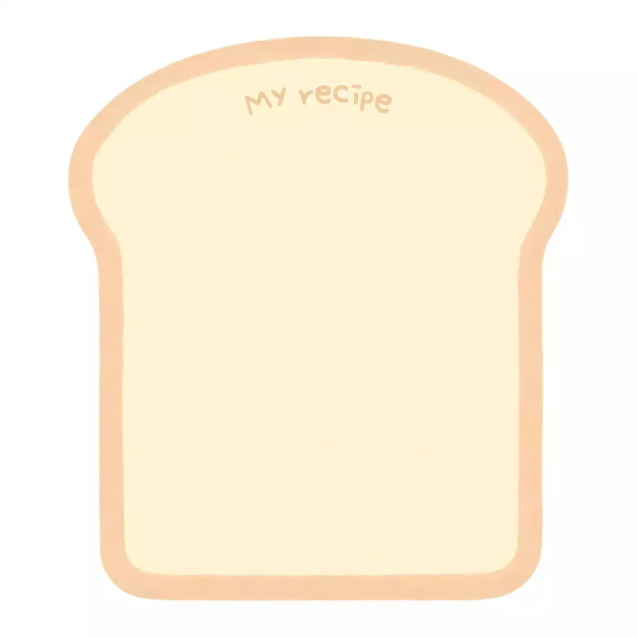 베이지색 귀여운 식빵 레시피 노트