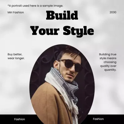 흑백 모던 패션 광고