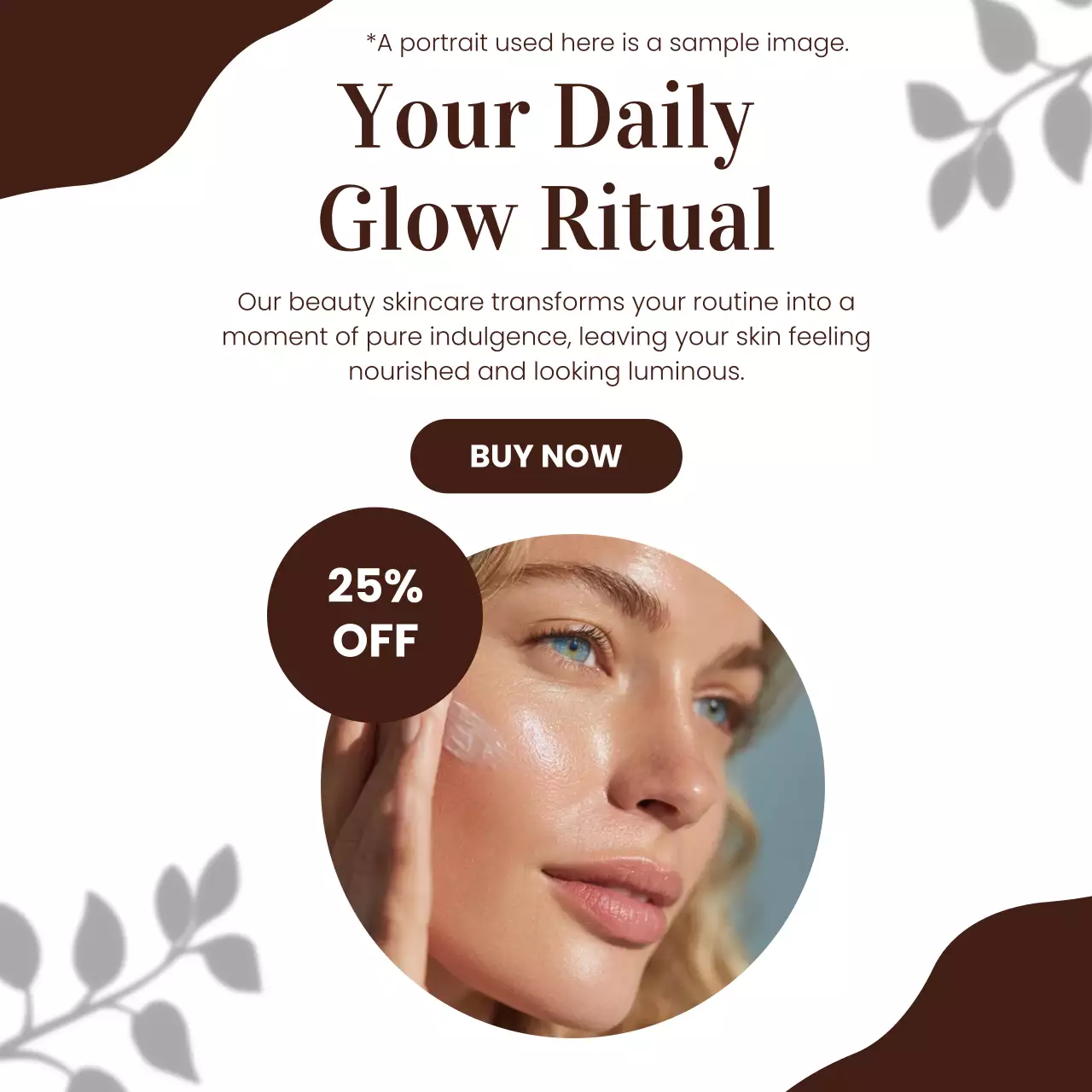 갈색 모던 뷰티 광고
