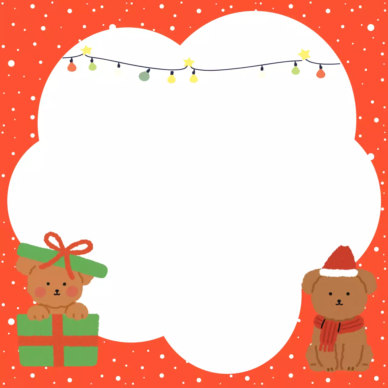 빨강 아기자기한 크리스마스 포토프레임