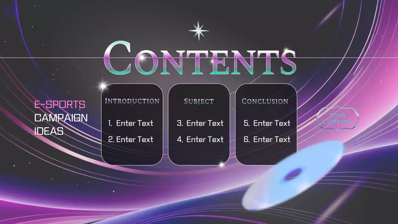 블랙사이버 E스포츠 프로모션 프리젠테이션