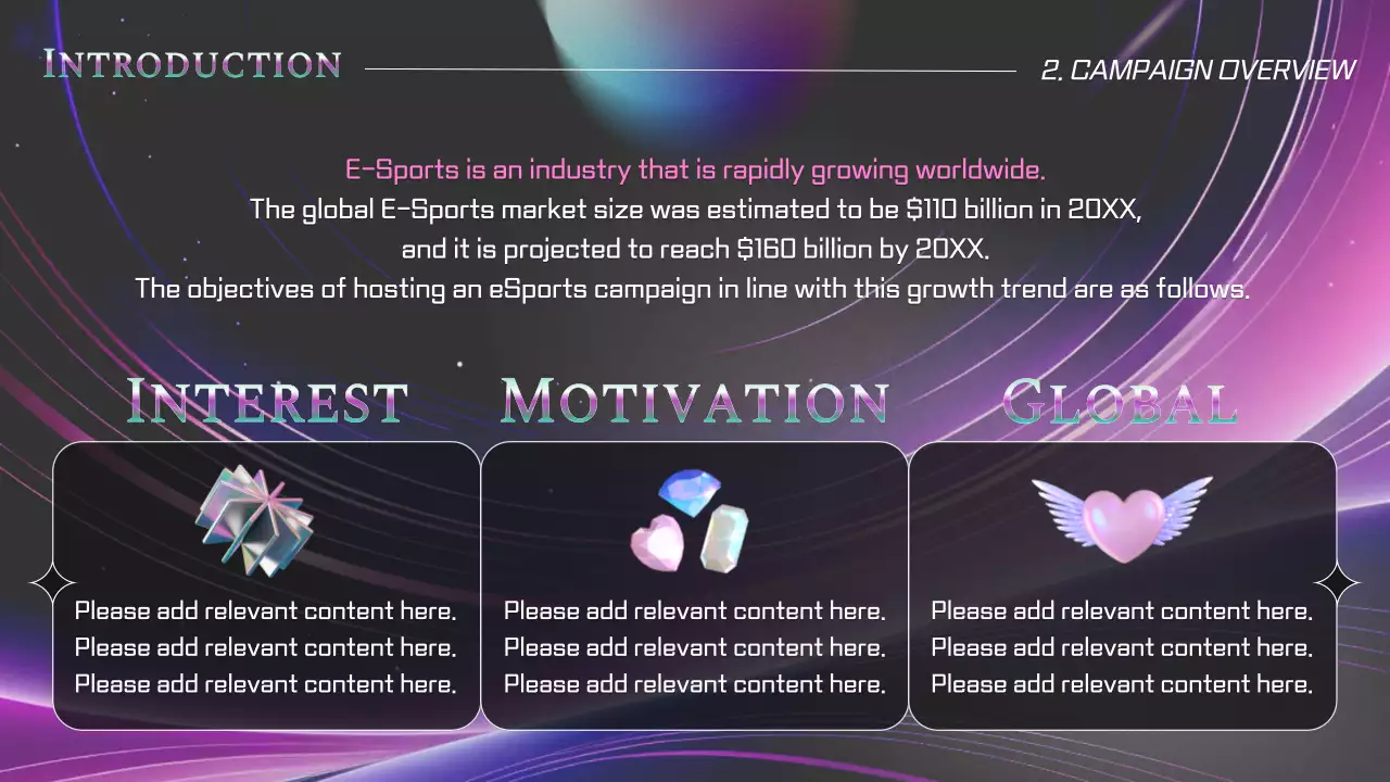 블랙사이버 E스포츠 프로모션 프리젠테이션