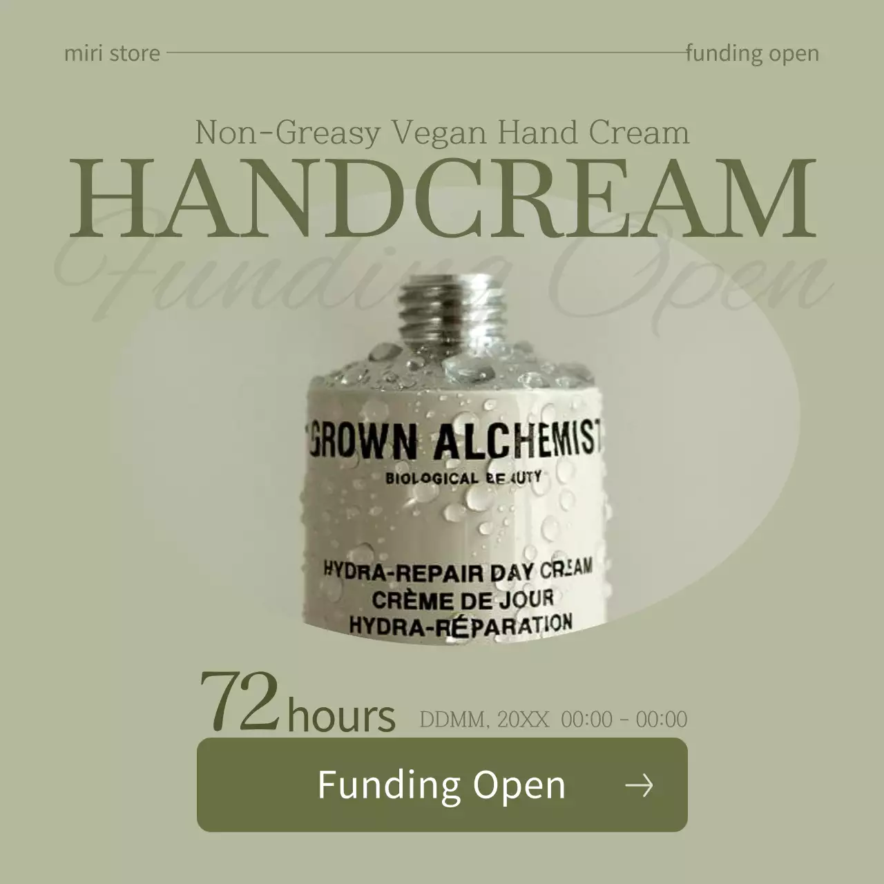Sage Modern Hand Cream Promotion Instagram Carousel