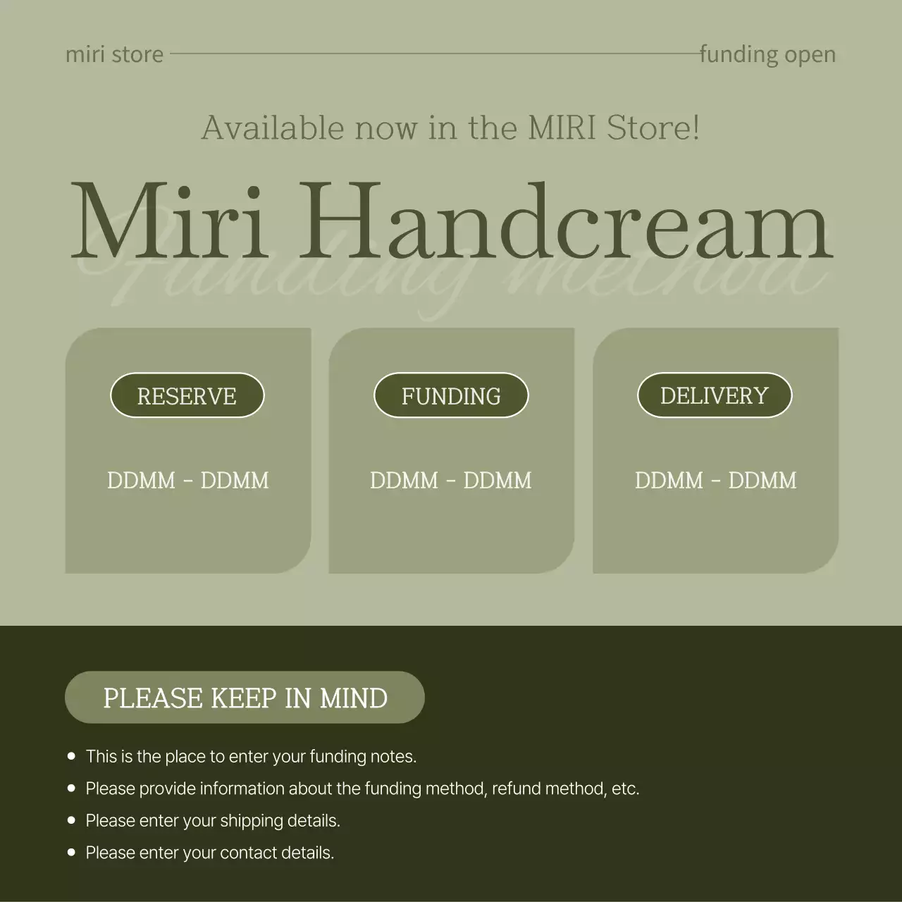 Sage Modern Hand Cream Promotion Instagram Carousel