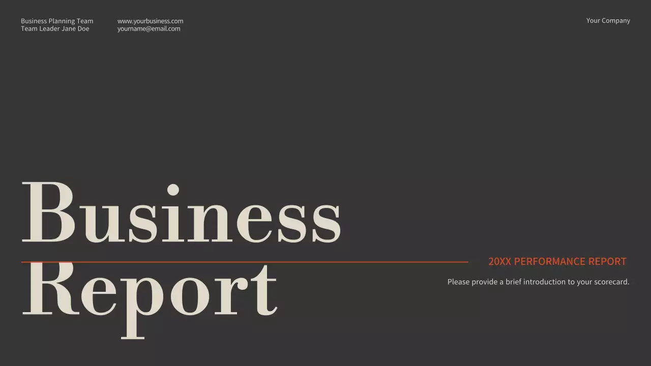 Grey Professional Business Report Presentation