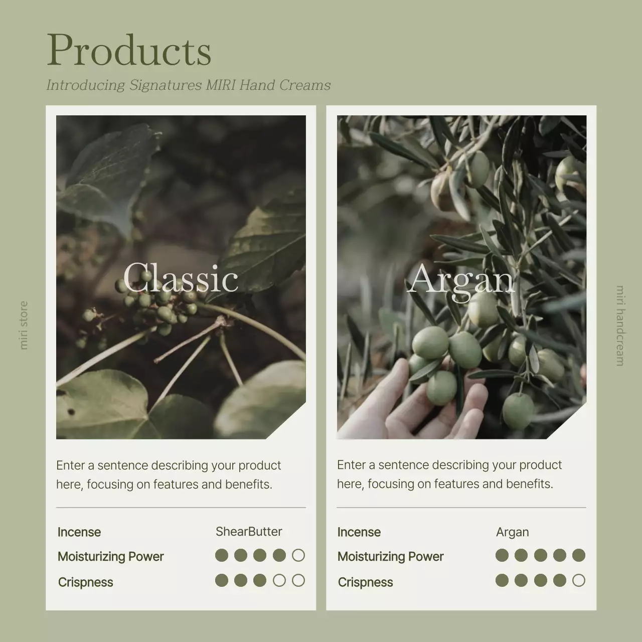 Sage Modern Hand Cream Promotion Instagram Carousel